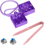 Switch Opener Kit avec Switch Puller Alliage D'aluminium Clavier Switch Opener pour Cherry MX Kailh Box Outemu Akko Switch Ouvre-Interrupteur à Clavier de Jeu Mécanique Violet