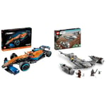 LEGO 42141 Technic McLaren Formula 1 2022 Replica Race Car Model Building Kit, F1 Motor Sport Set & 75325 Star Wars The Mandalorian's N-1 Starfighter Building Toy, The Book of Boba Fett