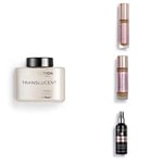 Makeup Revolution, Perfect Base Face Bundle, Conceal & Define C13 / F13 Concealer & Foundation, Translucent Loose Baking Powder and Glow Fixing Spray