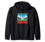 Retro game fans pixelated nature 8-bit wilderness pixels Zip Hoodie