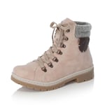 Rieker Femme Bottines Y9430, Dame Bottines à Lacets,Chaussure de Transition,Botte,Demi-Botte,Botte à Lacets,Rose (Rosa / 32),38 EU / 5 UK