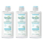 3x Simple Water Boost Micellar Cleansing Water with Pentavitin & Prebiotic 400ml