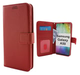 New Standcase Wallet Samsung Galaxy A50 (A505FN/DS) (Röd)