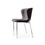 Friends & Founders - Pipe Chair, Chrome Legs - Fabric Cat. 3 Atherini 002 - Ruokapöydän tuolit - Ida Linea Hildebrand - Ruskea - Metalli/Tekstiili materiaali