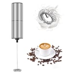 Milk Frother Handheld Whisk Stainless Steels Battery Powered Drink Mixer, Milk Frother Foamer & Mini Drink Mixer Coffee Frother, Electric Portable for Latte, Cappuccino, Hot Chocolate