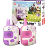 DQMOON 2PCS Walkie Talkie for Kids, Unicorn Gifts for Girls 3 4 5 6 7 Year Old Girls Toys for Girls Age 3-9 Walkie Talkie Kids Toys Age 4 5 6 7 8 Birthday Presents Xmas Gifts Outdoor Toys Unicorn Toys