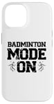 Coque pour iPhone 14 Serve Smash And Conquer - Raquette de volant de badminton