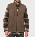 Ensemble Gilet Polaire Intérieur Sherpa Et Surchemise À Carreaux - Homme - Marron