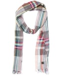 New Hugo Boss mens woman unisex multi coloured checked neck suit Italian scarf