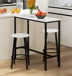 Breakfast Bar Table And Stools Tall Modern Kitchen Dining Small Space Saver Set