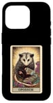 Coque pour iPhone 16 Pro Esthetic Cottagecore The Opossum Possum Jeu de cartes Tarot