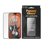 iPhone 15 Plus PanzerGlass Ultra Wide Fit Ceramic Skjermbeskyttelse m. EasyAligner - Svart Kant