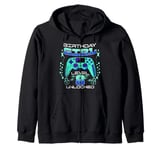 8th Birthday Gamer Gift Girl Age 8 Year Old Gaming Girls Zip Hoodie