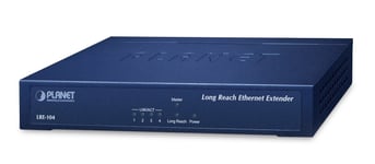 Planet LRE-104 4-Port 10/100TX + 1-Port UTP/BNC Long Reach Ethernet Extender (Up to 800 meters UTP cable/1200 meters phone wire/2000 meters coaxial cable, Master/Slave mode DIP switch)