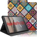 Coque Pour Tablette Ipad Pro 2021 12.9 Pouces 5e/4e/3e Gén, Étui De Protection Case Cuir Pu Housse Fine Et Légère Smart Cover Avec Fonction Support Pour Ipad Pro 12.9"" 2021 & 2020, Treillis