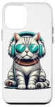 Coque pour iPhone 12 mini Headphones Sunglasses British Shorthair Cat