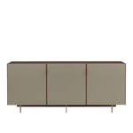 Ligne Roset - Canaletto 3-Door Chest, Dark Walnut / Argile Lacquer, On Legs - Sideboards