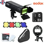 UK Godox 2.4 TTL HSS AD200 Flash+X2T-C Trigger+60*60 softbox+BD-07 Barn Door Kit