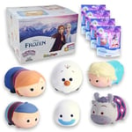 #sbabam Funny Box Disney Frozen Tsum Tsum, Jeux pour Enfants en kiosque à journaux, Jouets Doux et spongieux, Paquet de 4 avec Jeux Frozen d'Elsa, Anna, Olaf et Bien d'autres -