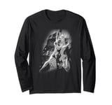 Wall Climbing Woman Rock Climbing Art Outdoor Climbing Art Long Sleeve T-Shirt