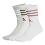 Adidas Crew Sokker, 3 par White/White/Wonder Silver M (40-42)