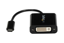 StarTech.com USB C to DVI Adapter - Black - 1920x1200 - USB Type C Video Converter for Your DVI D Display / Monitor / Projector (CDP2DVI) - video / USB adapter - 24 pin USB-C til DVI-I