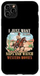 Coque pour iPhone 11 Pro Max Faites la sieste et regardez un fan du film Western Movie Lover