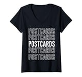 Womens Postcards V-Neck T-Shirt