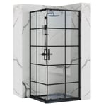 Cabine de douche REA Concept Black 80x80