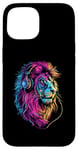 iPhone 15 Lion with Headphones Lion Lover Men Women Case