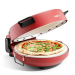 Clatronic® four à pizza | 350°C p. pizza italienne en pierre à la maison |électrique | aussi pour pizzas surgelées | pizza en moins de 5 min. | pierre à pizza Ø32cm et accessoires inclus | PM 3787