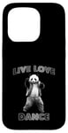 Coque pour iPhone 15 Pro Live Love Dance Panda Groove Fun