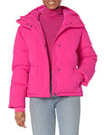 Amazon Essentials Doudoune Courte À Capuche (disponible En Grande Taille) Femme, Rose Fluo, 6XL Grande taille