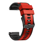 20 mm 22 mm silikonrem för Samsung Galaxy Watch 5 Pro 45 mm/4 40 mm 44 mm/Classic 42 mm 46 mm/Gear S3 Frontier Sport Bands Bälte Red black Watch 5 Pro 45mm