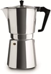 Pezzetti ItalExpress Coffee Maker - 14 Cups - Silver - Aluminium Moka Pot - M...