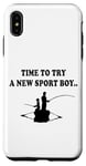 Coque pour iPhone XS Max Il est temps d'essayer un nouveau sport père et fils partenaire de pêche garçon
