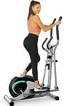 Dripex Elliptique Fitness Stepper d'Appartement Crosstrainer avec écran LCD Multifonction Appareil Maison Support de Tablette (Vert)