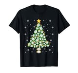 Christmas Rugby Sports Lover Xmas Tree Lights Pajama T-Shirt