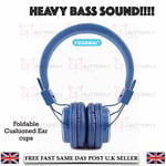 Foldable Stereo DJ Style Headphones Earphone Headset Over Ear MP3/4 IPOD BLUE