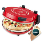 Cecotec four-gril électrique pour pizza Fun Pizza&Co Mamma Mía, 1200 W, minuteur 15 minutes, température maximale de 420ºC en 3 minutes, plaque de cuisson en pierre