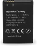 Batterie 3000mAh 3,8V Compatible avec Huawei Routeur Portable E5577 E5783-836 E5785 E5787 Mobile WiFi Hotspot Modem Mobile W-LAN HB824666RBC Rechargeable Li-ION Accu Piles