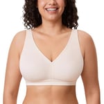 AISILIN Soutien Gorge sans Armature Grande Taille Non Rembourré pour Femme Rose Blanc 95D