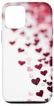 Coque pour iPhone 12/12 Pro Coeurs rouges romantiques Saint Valentin