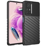 Coque Souple pour Xiaomi Redmi Note 12S Design Strié Antidérapant Avizar Noir