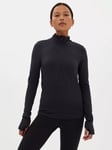 Girlfriend Collective Reset Long Sleeve Half Zip Top, Black