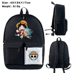 One Piece Sac à dos périphérique One Piece Anime Sac d'école Couleur assortie Sac de voyage en plein air Sac d'ordinateur Cartable Sac One Piece-JJ5206