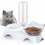 Heytea - Gamelles pour Chat, Abreuvoir et Alimentateur Automatique pour Chats, Distributeur Croquettes et Eau, 2 en 1 Distributeur Automatique