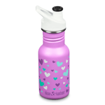 Klean Kanteen Kid Kanteen - Sportflaska Kid Narrow Sport Cap, Orchid Hearts - 355 ml