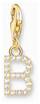 Thomas Sabo 1965-414-14 Charm Pendant Letter B With White Jewellery