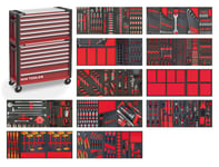 Servante d'atelier complète robuste avec coffre EV XXL 782 outils MW Tools MWE999G36A